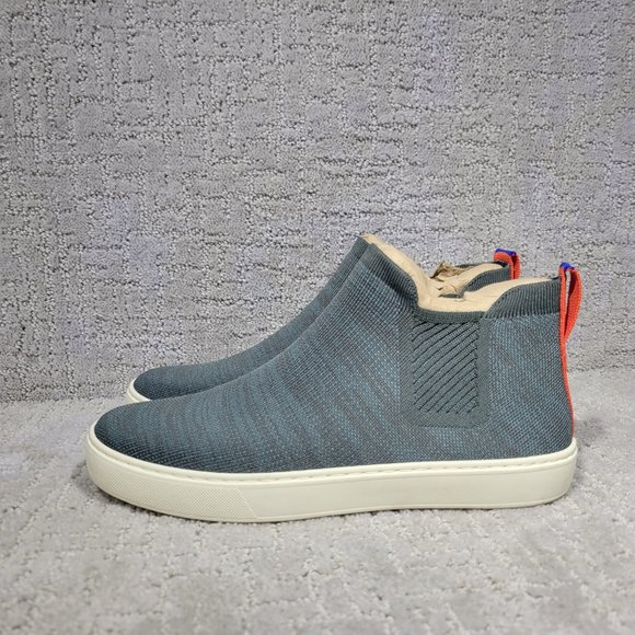 Rothy's The Chelsea Green Fog Melange Knit Pull On Ankle Boots US Size 7.5, 8, 9 - Picture 3 of 10